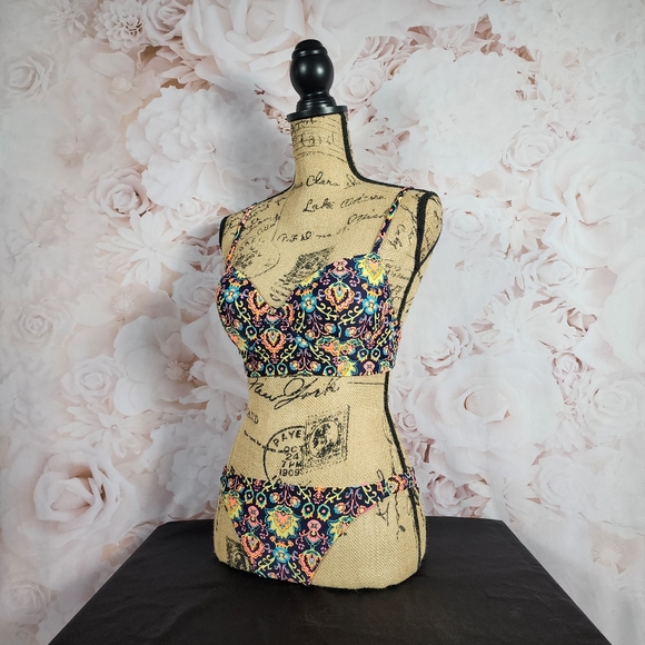 Xhilaration Colorful Floral Push-Up Bikini - Picture 2 of 16